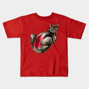 Black Widow Cat Kids T-Shirt